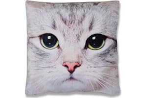 Bestlivings Poszewka na poduszkę nadruk fotograficzny motyw 40 x 40 cm, puszysta miękka poszewka na poduszkę dostępna w wielu wzorach (wzór: kot)