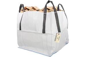 HLKAUF Big Bag 90x90x90 cm Sack Bauschuttsäcke Bigpack mit 4 Hebeschlaufen bis 1.500kg Traglast für Garten Sand Holz Bauschutt Bags (4)