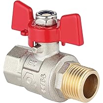 Valvola A Sfera 3/4&rdquo; PN40 Con Maniglia A Farfalla - Ottone Nichelato Per Acqua, Industria E Giardino