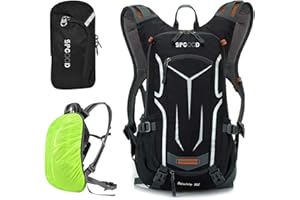 Spgood Zaino Bicicletta 20/25L Con Copertura Antipioggia Casco Copertura Moto Zaino Sport Zaino Per Uomo