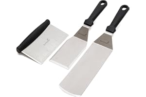 ‎ANMARKO Exklusives Grillwender Set aus hochwertigem Edelstahl - BBQ Grillset in erstklassiger Qualität für Hamburger & Braten - Bratenwender und Bratenheber für Indoor und Outdoor