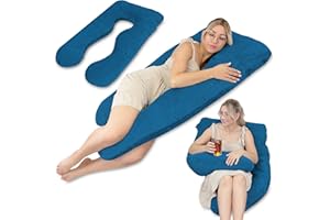 TOTSY BABY Almohada embarazo 135cm – Cojin para dormir de lado Perfecta para mejorar el descanso Aliviar la espalda y piernas Ideal para maternidad Forma en U