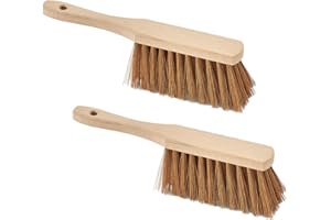 ‎VARIVENDO varivendo Industriehandfeger Poly-Kokos 28 cm 2er Set – Handfeger/Handbesen aus Buchenholz, nassfest, langlebig für Werkstatt, Garage und Haushalt