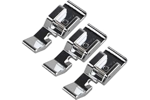 Jopto 3pcs Single Sided Zipper Presser Foot High Hardness Stainless Steel Sewing Machine Accessory Compatible with Household Low Shank Snap On Singer, Brother, Janome, Babylock, Kenmore, New Home