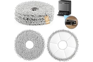 RongZy 4Pcs Panni per Mocio per Eureka J15 PRO Ultra Spazzole a Disco per Ecovacs Deebot T30 PRO Omni/T50 Omni/T30S Combo/T30S Combo Complete Panni Mop di Ricambio Robot Aspirapolvere Accessori(XX)