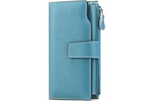 SENDEFN Portafoglio Donna Grande Capacità Pelle RFID Portamonete,con 20 Titolari di Carta Cerniera Portafoglio Donna