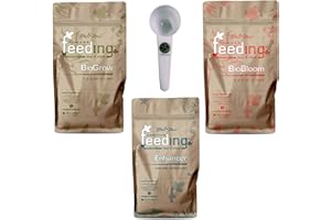 IVORYS-GARDEN Green House Powder Feeding Bio Starter Kit Bloom Grow Enhancer Fertilizzante minerale Humin Fulvin Algen Extract All-in-one Phosphor Kalium Greenhouse, fertilizzante per fiori, 125 g