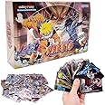 Narruto Anime Cards, 180PCS Narruto Anime Trading Cards Cartoon Rare Card Trading Card Game Collectible Cards Anime Game Card Box for Family and Party Games (36 Packs,5 Cards/Pack)