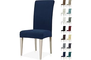 ‎YSTYLE Ystyle Stretch Stuhlhussen 4er Set, Stuhlbezug Elastisch Abnehmbarer Waschbarer, Universal Hussen Für Stühle, Stuhlbezüge Chair Cover Für Hotel Bankett Küche Restaurant Hochzeit Party, Blau