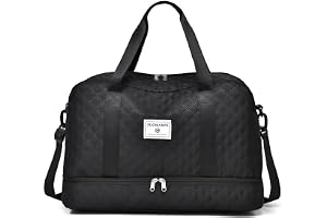 SUNSEATON Handbagage, 50 x 30 x 25, 30 l, reseväska, weekendväskor, sportkabinväska, gymväska, Svart, M