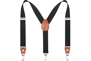 Kajeer Bretelles pour Enfants Hommes Femmes Elasticated - Réglable 3 Taille Les Clips Y Diverses Couleurs