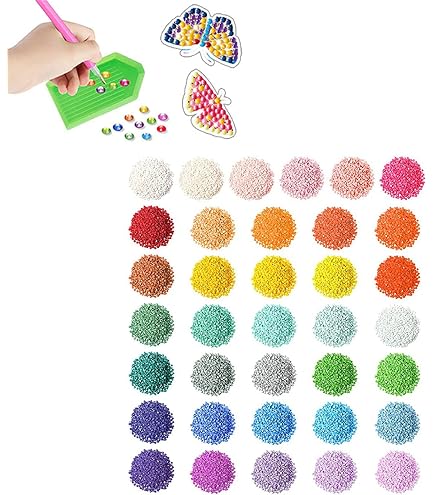 Lot De 60 000 Strass Ronds Diamant - Pierres De Résine Pour Diamond Painting, Nail Art, Décoration DIY, Couleurs Variées