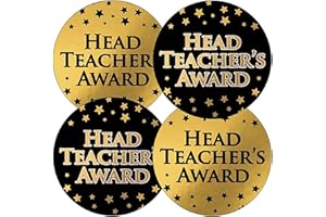 PRIMARY TEACHING SERVICES LTD 175 Metallic Shiny Head Teacher's Award School Childrens Pupils Praise Reward Stickers 37mm Primary Teaching Services