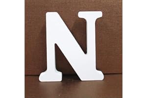 Gspirit Decorativo De Madera Letras, Pared Letras 26 Letras Madera Alfabeto para Niños Bebé Nombre Cumpleaños Fiesta Boda Casa Decoración (N)