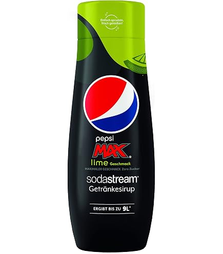 Machine à Eau Gazeuse Concentrés Pepsi SodaStream - Lot De 6 X 440ml - Préparation Jusqu'à 9L - Goût Original Bouteille Sodastream