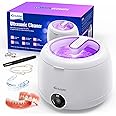 Gisaae Ultrasonic U-V Cleaner for Dentures, 45kHz Ultrasonic Retainer Cleaner Machine, 200ML Ultrasonic Cleaner for All Dental Care Tools, Jewelry, Retainer, Aligner, Mouthguard, Invisalign