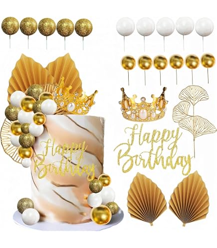MAGICLULU 2 Stück Krone-Figuren – Goldene Kunststoff-Skulptur, 10 Cm Hoch, Für Kuchen, Hochzeit Oder Deko