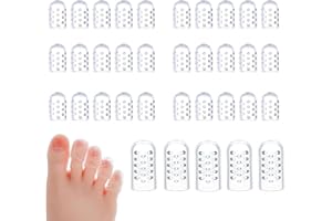 MAKOTO NOBU 35 Pièces Silicone Protège Orteils, Protège Gros Gel Petit Orteil pour homme femme, Protection doigt de pied Respirants pour Ampoules Callosités Ongles Soulager Pied la Douleur