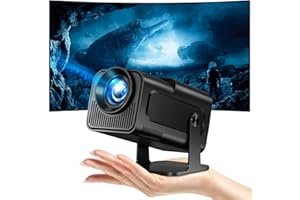 YEEFON Mini Proiettore, Supporto 4K Decodifica Portatile Videoproiettore, WIFI Bluetooth con Android OS, Correzione Trapezoidale, Zoom, Home Theater, per IOS/HDMI/PS5/Fire Stick