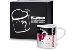 FROSTER Tazza Magica con Effetto Sorpresa, Ti Amo Sensibile al Calore, Cambia Colore con Calore, Regalo San Valentino