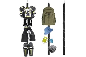 CFHOOAY Eishockey Ausrüstung Ständer,Hockey-kleiderbügel,Hockey-Trockenständer,Eishockey Geschenk,Ice Goalie Hockey Geschenke für Jungen Männer Fußball Baseball.Wäscheständer für hockeyausrüstung.5 Haken