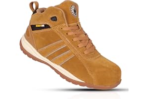 Security Line Men's Markos S1PCISRC ESD Botas de seguridad deportivas antideslizantes sin metal con puntera de fibra de vidrio