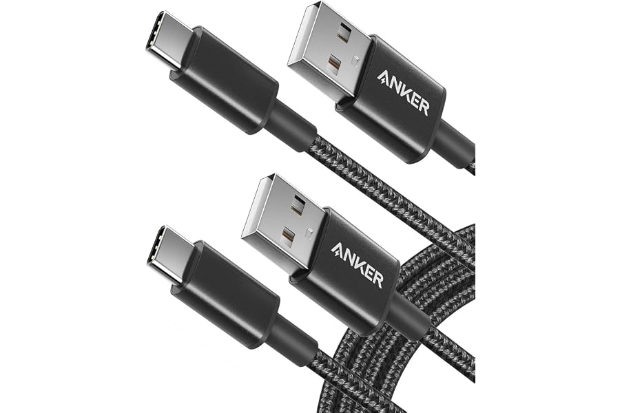 Anker USB auf USB C kabel 3.1A Nylon geflochten [2 Stück 1,8m] | Für iPhone 17 Pro Max/16/15 Serie, Samsung Galaxy S24/S25, M