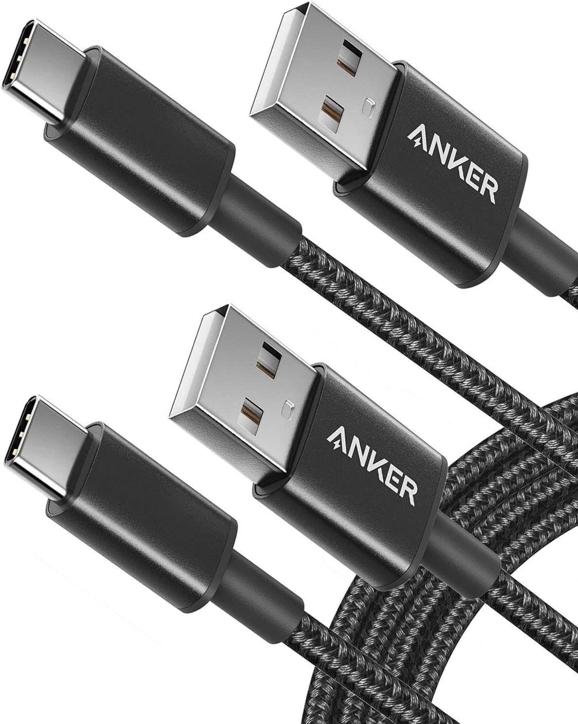 Anker USB auf USB C kabel 3.1A Nylon geflochten [2 Stück 1,8m] | Für iPhone 17 Pro Max/16/15 Serie, Samsung Galaxy S24/S25, MacBook Pro/Air und iPad Pro/Air