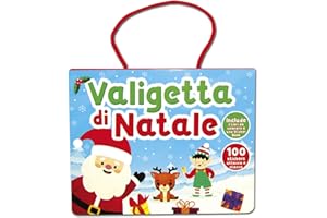 EURO PUBLISHING - Valigetta di Natale (include 2 libri da colorare+1 sticker book+100 stickers attacca e stacca)