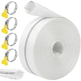 KOVSGQ KOVSGQ Flat Hose &Oslash; 1 1/2 Inch Evacuation Hose 20mx38mm Fabric Hose with 4 Clamps Industrial Hoses for Submersible Wate
