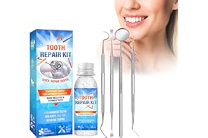 Kit de Réparation de Dentaire, Ciment Dentaire,Dent Provisoire,Pansement Dentaire,Fausse Dent Provisoire,Dents de Fixation Adhésives,Matériau de Remplissage Dentaire,Les Dents Cassées Manquantes