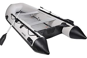 NEMAXX® Botes inflables Profesionales [Incl. 2 REMOS, Bolsa + Bomba DE Aire] – Botes de Remo inflables – Botes de Goma, de Pesca, neumáticos – para 2, 5, 7 Personas (Longitud: 230 cm, 330 cm, 380 cm)
