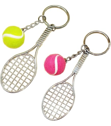 Portachiavi Tennis Con Pallina E Racchetta - 3 Pezzi Colorati - Foto 7