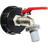 Cornat Kugelauslaufhahn - 26,44 mm (3/4 Zoll) AG - Inkl. Schlauchanschluss & Adapter für IBC-Regenwassertanks - Hochwertiges 