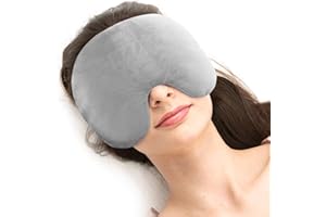 Aroma Season Face Heating Mask for Sinus, Microwave Heating Pad, Heated Eye Mask for Migraine Relief, 100% Natural Fillings, Washable, Lavender Scent, Gifts for Family Friends (Grey)