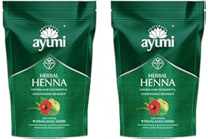 Ayumi, Herbal Henna, with 9 Himalayan Herbs, Conditioning Treatment, 2 x 150g