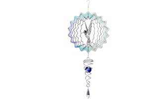 ACBungji Stainless Steel Hanging Wind Spinner, 3D Rotating Wind Chimes, Crafts Ornaments Indoor/Outdoor Decor Hanging Wind Spinners for Yard and Garden, Kinetic Yard Art Decorations (Brid)