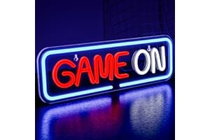 SIGNSHIP Game on Neon Sign Led Neon Light for Wall Decoration USB Powered Cool Colorful Game Neon Signs Acrylic Art Wall Decor for Bedroom Game Room Living Room Bar Party Decor Boys Gift