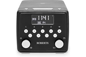 Roberts SOUND49 FM/DAB/DAB+ Digital Radio with Bluetooth, Alarms and CD Player, Black