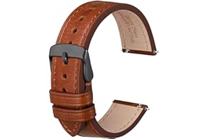 Anbeer Cinturini per orologi in pelle a sgancio rapido Cinturini per orologi originali per uomini e donne, cinturino per orologi in pelle italiana da 18mm 20mm 22mm, fibbia in acciaio inossidabile