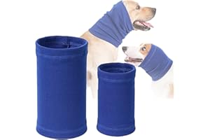 DOG'S BOOTY Bufanda para Perro y Orejeras para Perros Calentador de Cuello y Orejas de Perros Capucha de Perro Orejeras de Perro Mascota Redecillas de Perros para Confort Aseo Reducir Ruido,M+L 2 Piezas