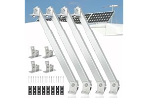 YKGUTILU Solarmodul Halterung - Solarpanel Halterung Flachdach - Balkonkraftwerk 15°-30° Individuell Verstellbar Solarpanel Halterung 36-70CM für Flachdach, Wand, Boot, Wohnmobil,PV Modul Halterung