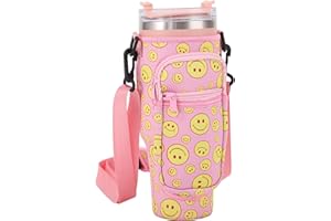 GmwyCzV Stanley Cup, torba na butelkę z wodą, torba do przenoszenia Stanley Cup 40 oz z kieszenią na telefon komórkowy, regulowany pasek, torba na akcesoria Stanley Cup torba na podróż, wędrówki,