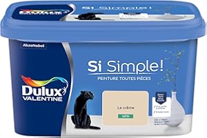 Dulux Valentine Peinture Si Simple Peinture Intérieure Toutes Pièces - Peinture Mur et Plafond, Porte et Plinthe - Couleur : Le Crème Satin - 2,5 L