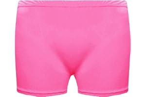 LUXE DIVA Kids Microfiber HOT Pants Girls Knickers Lycra Dance Shorts Gym NEON Party Dress Costume 5-12 Years of Age