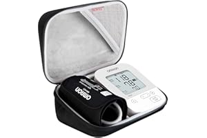 BOVKE Carrying Case Travel Bag for OMRON X2 Basic/OMRON X3/OMRON X4/OMRON M3 Automatic Upper Arm Blood Pressure Monitor and Cuff, Mesh Pocket for Batteries and Charger, Black