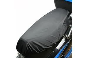 WANAONE Motorcycle Seat Cover, Wear-Resistant Universal Moped Seat Cover Motorcycle Cushion Cover Elastic Seat Motorcycle Scooter Seat Cover Protector for Motorcycle Scooter(Black,size:XL)