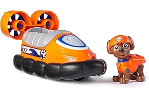 PAW PATROL - Zuma-Figur mit Luftkissen-Boot, stabiles Basis-Fahrzeug (2025), authentisches Spielzeug zur Serie für Kinder ab 3 Jahren