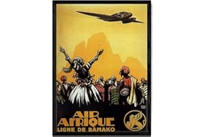 Nacnic Poster vintage Air Afrique - Fogli per decorare interni con immagini vintage e pubblicitarie antiche quadri decorazione retrò formato A3 con cornice