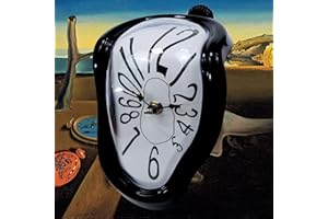 FAREVER Salvador Dalì, orologio fuso per casa, ufficio, scrivania, divertente, regalo creativo, nero arabo